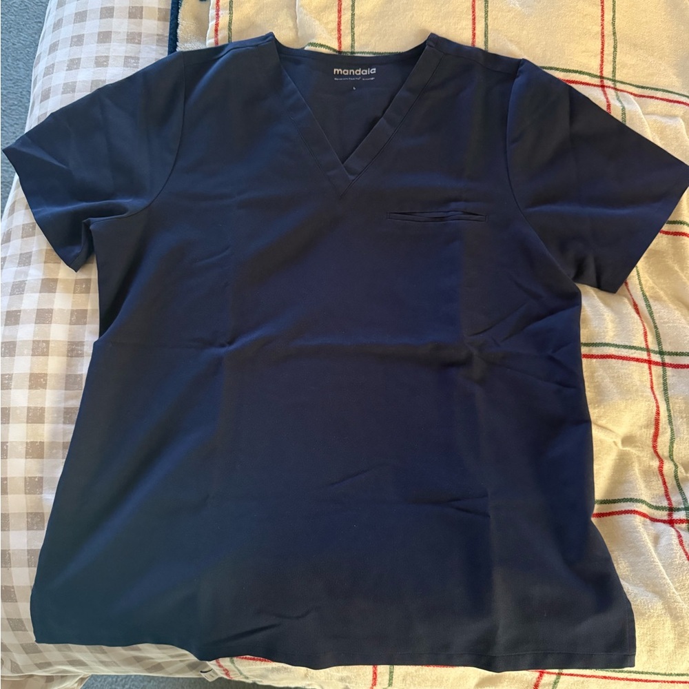 Navy Women's V-Neck Scrub Set - Brand - Picture 4 of 8